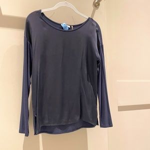 Navy Long Sleeve Top